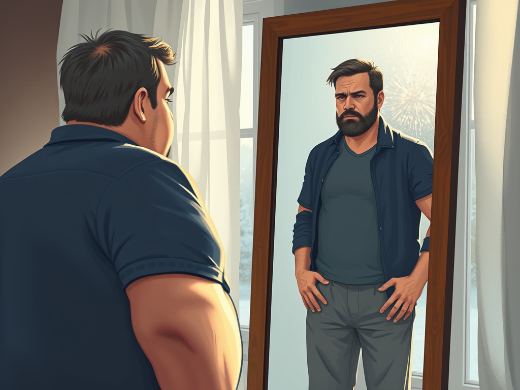 Self-reflection at the turn of the year in a mirror moment