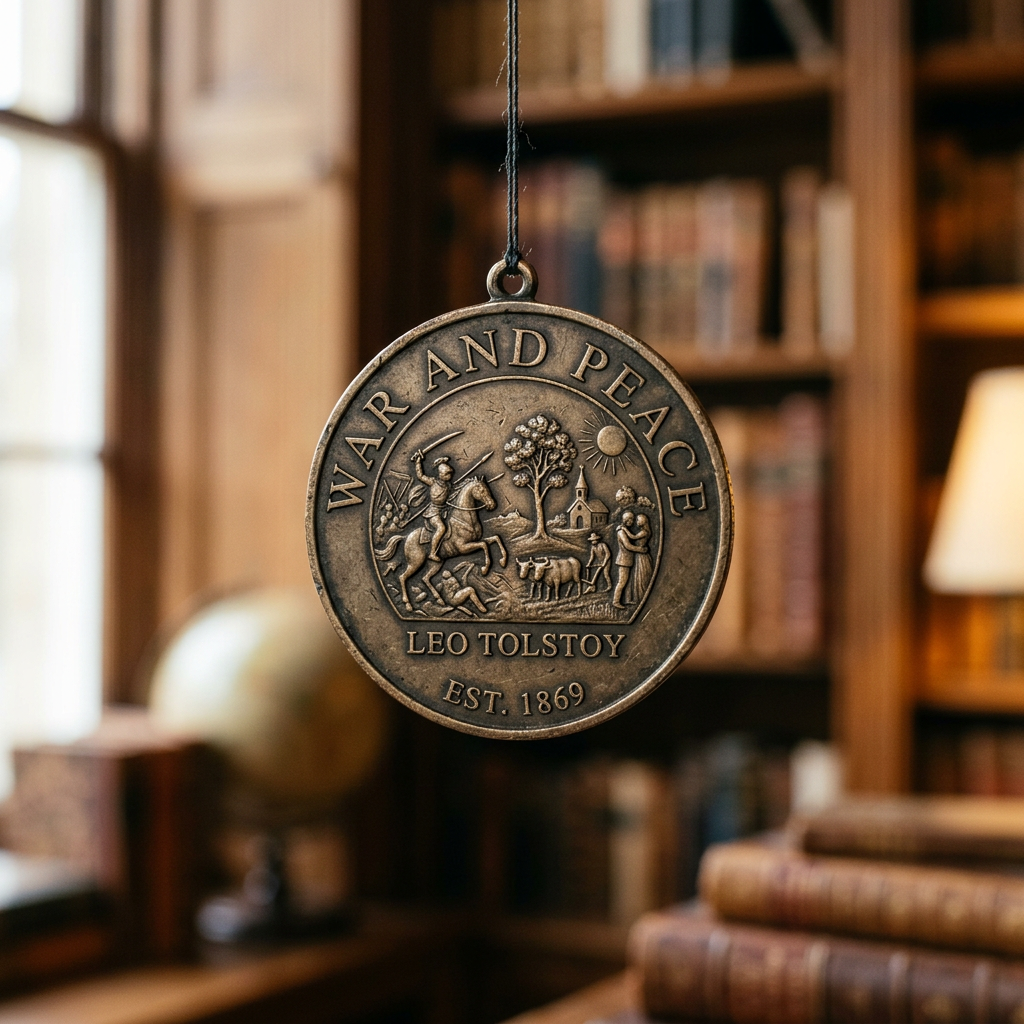 Bronze medallion honoring Leo Tolstoy’s War and Peace, 1869